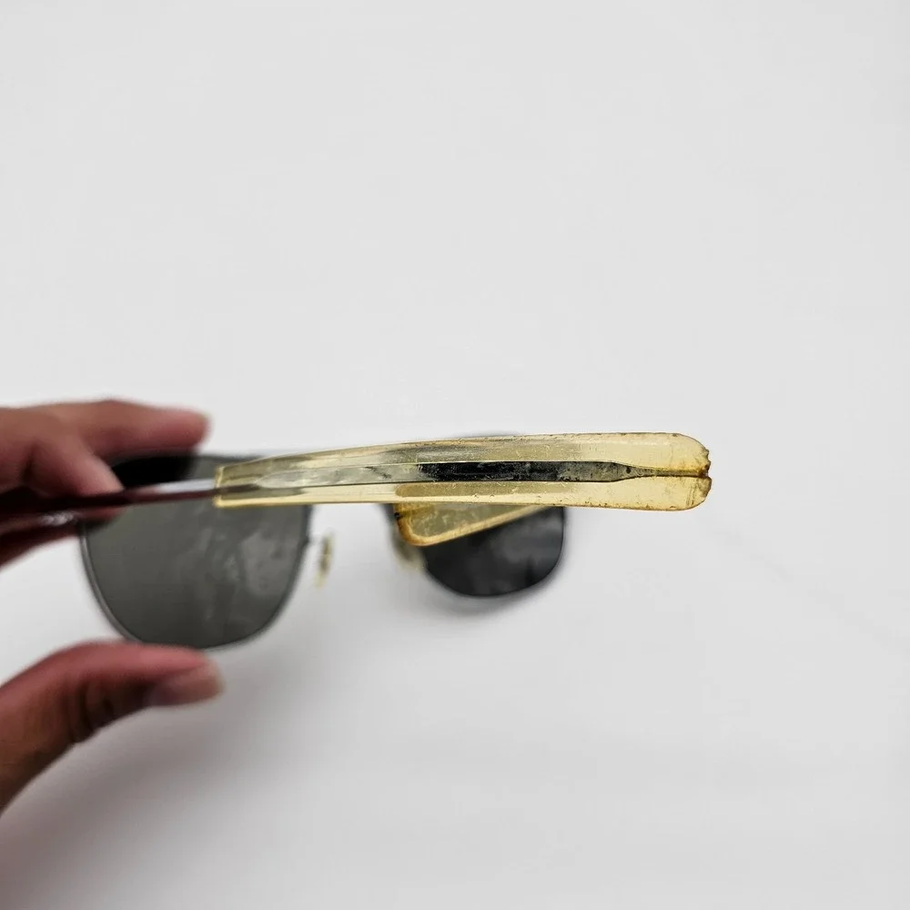 VTG Randolph Engineering Aviator Sunglasses 5 1/2 Silver Frames Original Case